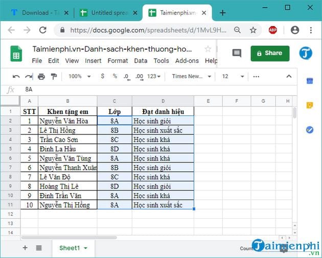 Bí quyết Sao chép chuyển file Excel sang Google Sheets giữ nguyên cấu trúc