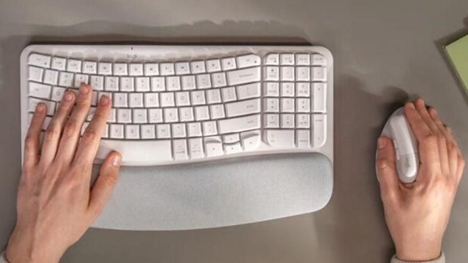 Introducing Logitech S Ergonomic Keyboard Wave Keys Featuring An