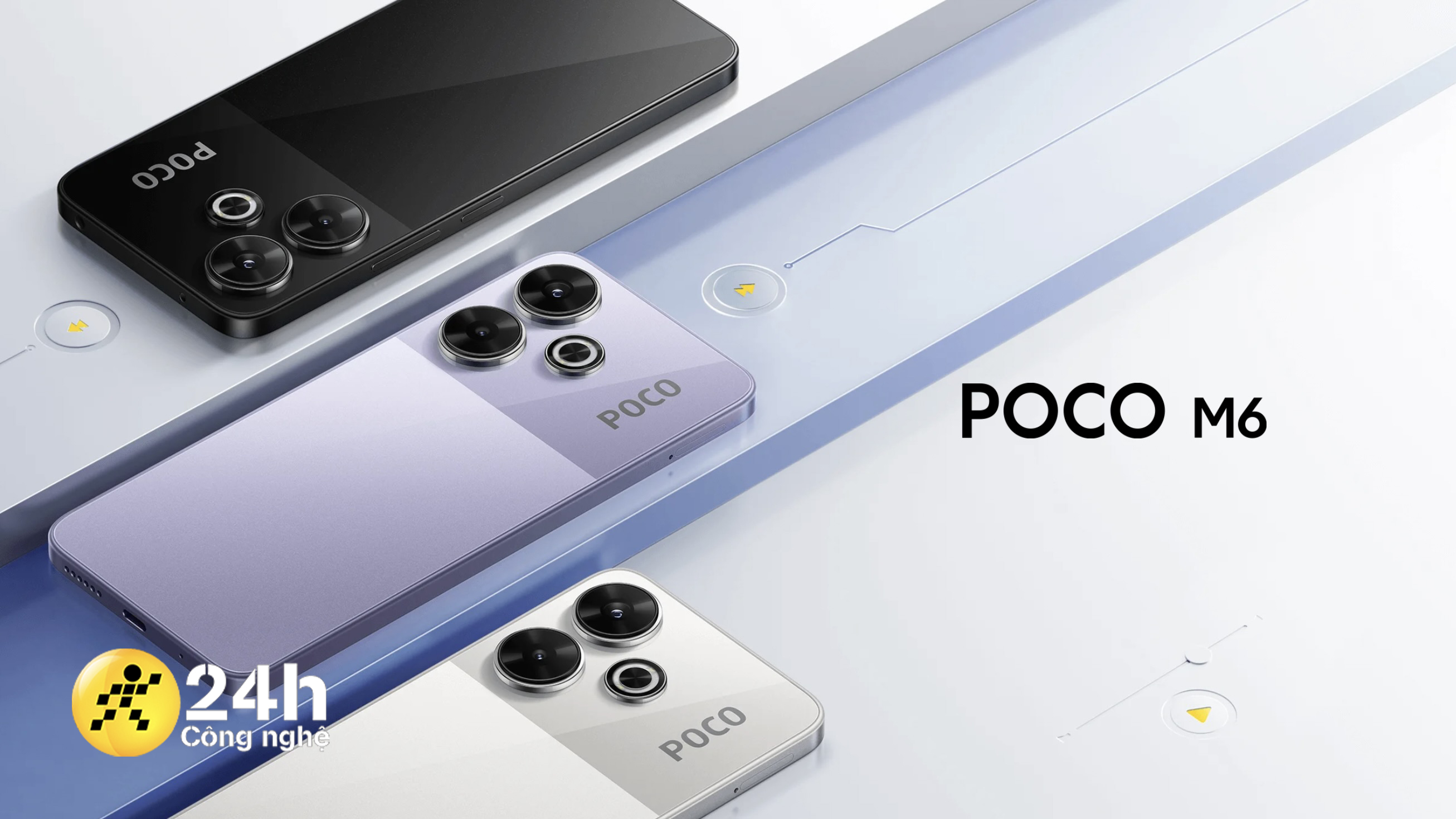 POCO M6 trình làng Màn hình 90Hz chip Helio G91 Ultra camera kép 108MP