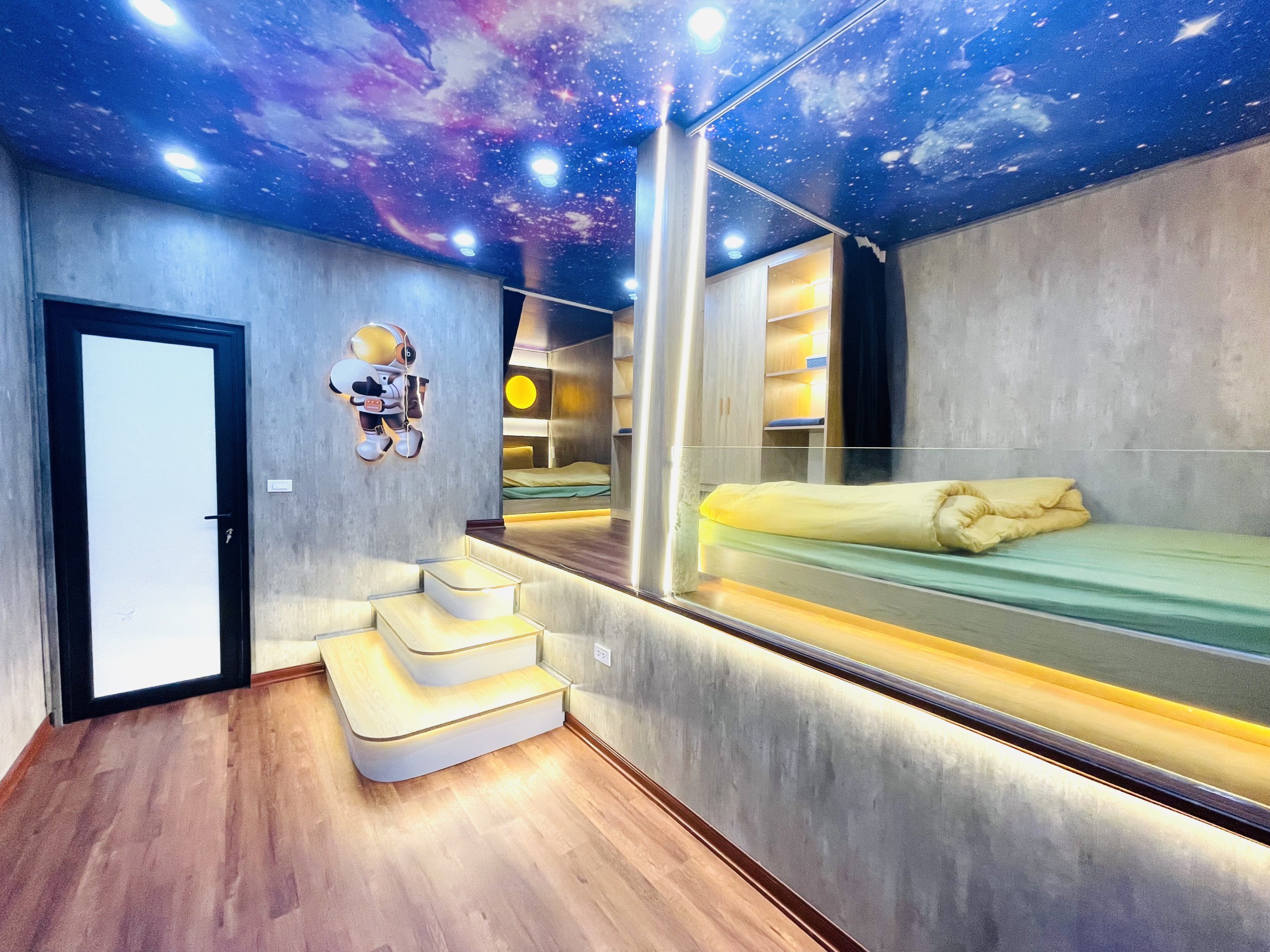 Hình ảnh phòng Hoàng Hôn Galaxy Villa (2 phòng ngủ kéo rèm, giường 1m6)
