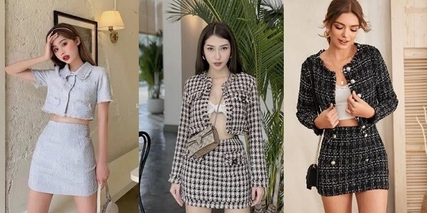 Chân Váy Dạ Tweed Cạp Lệch Dáng Chữ A Ngắn Có quần Lót Trong 3 Cúc Túi Nắp  Thời Trang Nữ | Lazada.vn