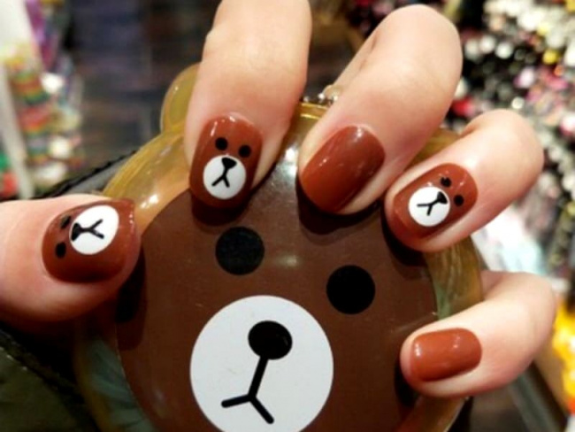 Top 50 mẫu nail Gấu Brown dễ thương nhất cho phái đẹp