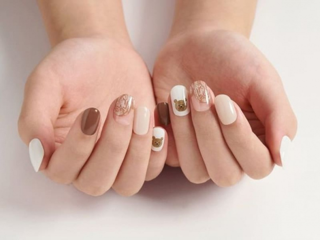Mẫu nails gấu dâu | Butterfly nail designs, Cute nail art designs, Pretty  nails