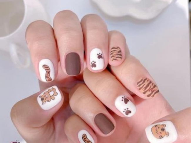 Top 50 mẫu nail Gấu Brown dễ thương nhất cho phái đẹp