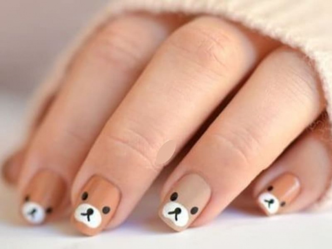 Top 50 mẫu nail Gấu Brown dễ thương nhất cho phái đẹp