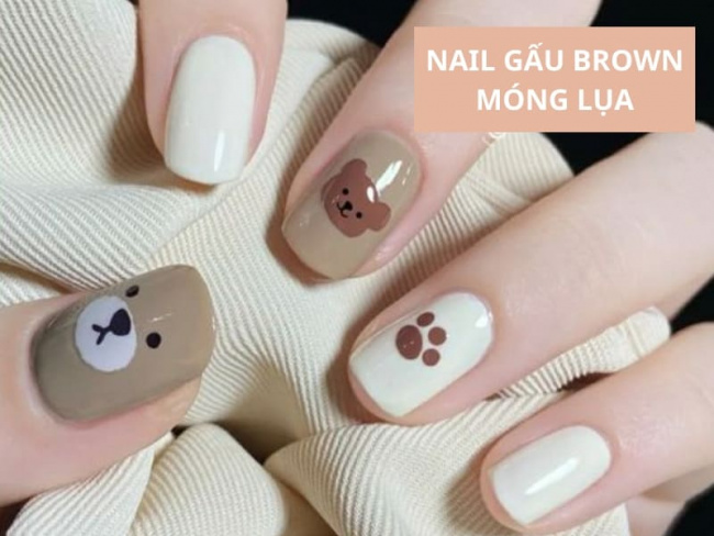 Top 50 mẫu nail Gấu Brown dễ thương nhất cho phái đẹp