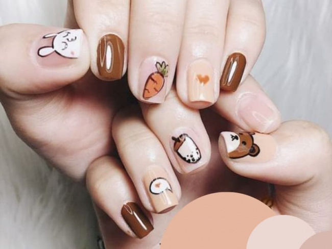 Top 50 mẫu nail Gấu Brown dễ thương nhất cho phái đẹp