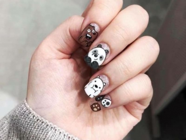 Top 50 mẫu nail Gấu Brown dễ thương nhất cho phái đẹp