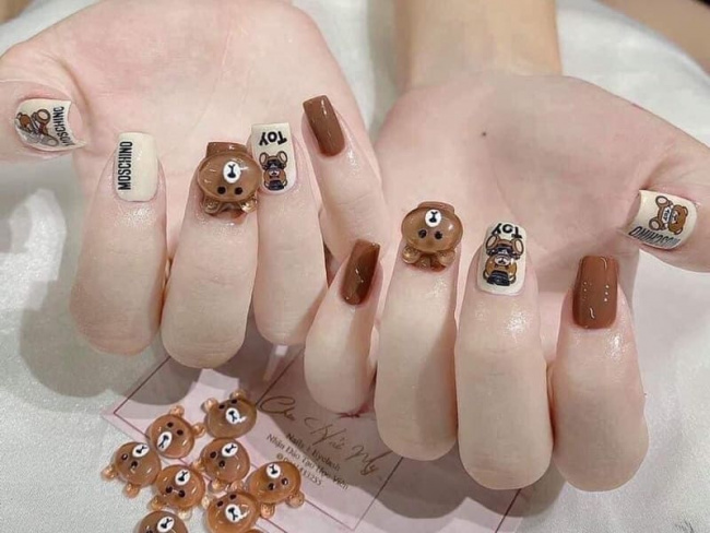 Top 50 mẫu nail Gấu Brown dễ thương nhất cho phái đẹp