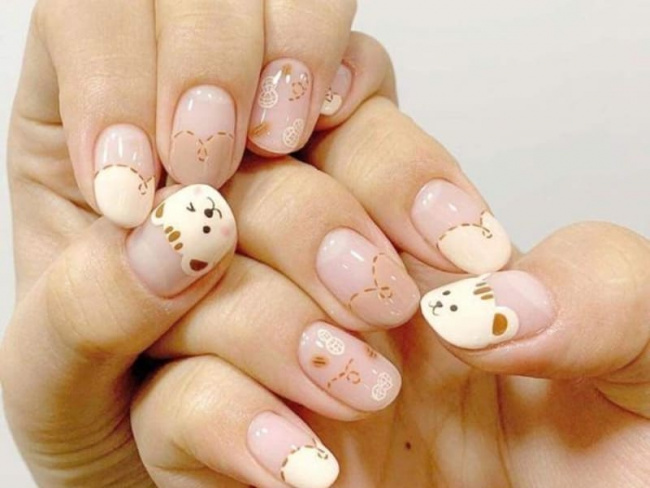 Top 50 mẫu nail Gấu Brown dễ thương nhất cho phái đẹp