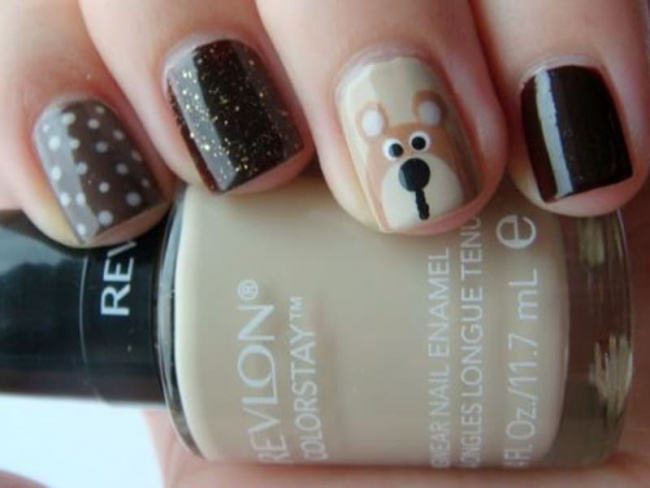 Top 50 mẫu nail Gấu Brown dễ thương nhất cho phái đẹp