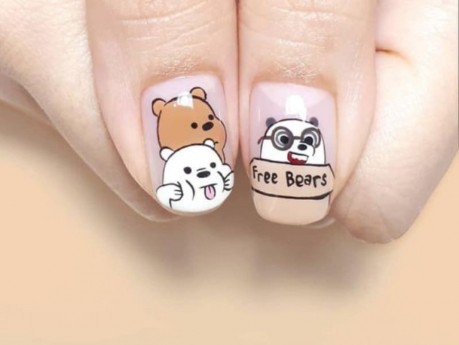 Top 50 mẫu nail Gấu Brown dễ thương nhất cho phái đẹp