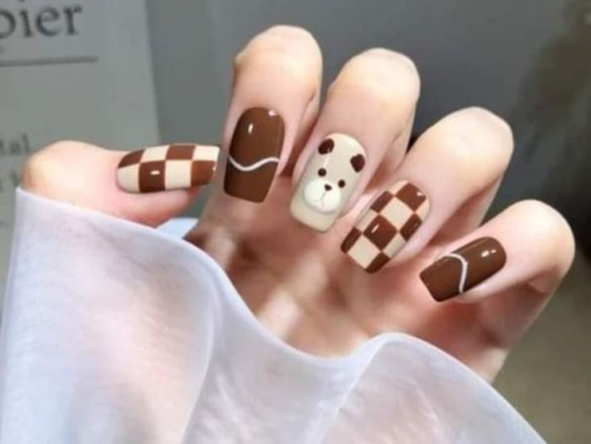 Top 50 mẫu nail Gấu Brown dễ thương nhất cho phái đẹp