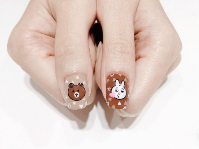 Top 50 mẫu nail Gấu Brown dễ thương nhất cho phái đẹp