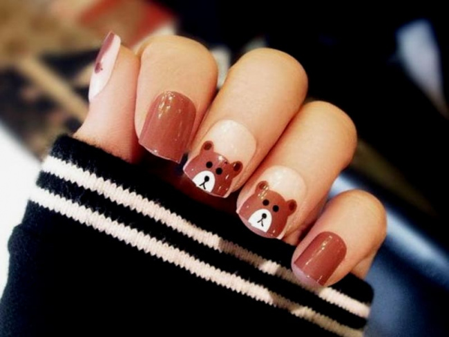 Top 50 mẫu nail Gấu Brown dễ thương nhất cho phái đẹp