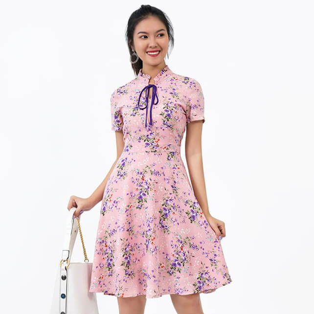 Váy đầm thu đông trung niên nữ cao cấp V37 dáng suông - Thời trang đẹp dự  tiệc cho mẹ, người lớn tuổi sang trọng Bigsize | Shopee Việt Nam