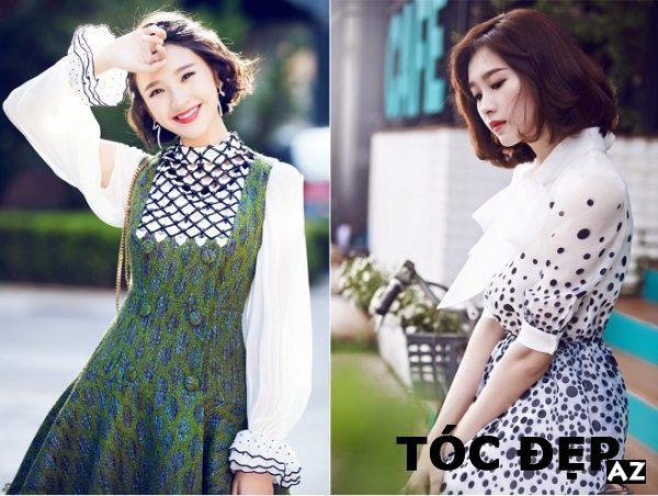 Tóc xoăn ngang vai tạo nên vẻ đẹp tuyệt vời