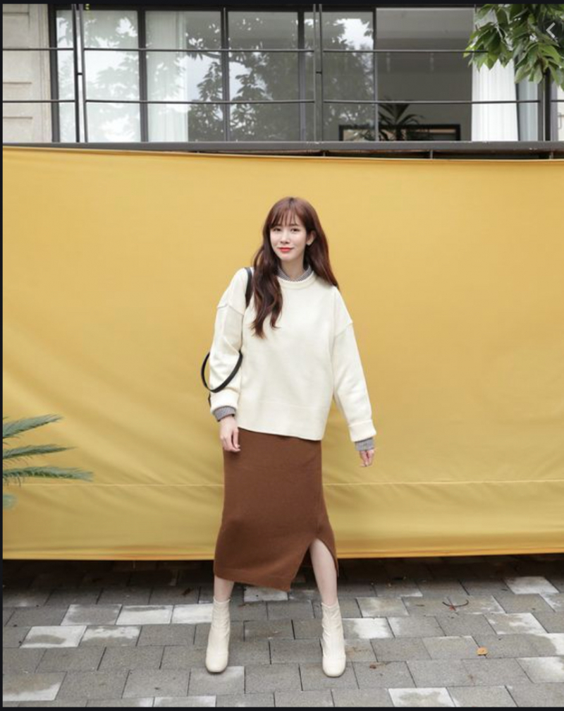 KẾT HỢP chân váy dài Nhật Bản thật TRẺ TRUNG và THỜI THƯỢNG