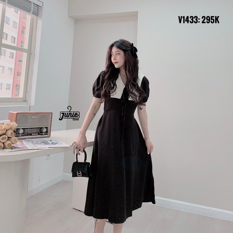 Váy đầm sơ mi Hàn Quốc cài cúc chiết eo lưng Hari GenZ 827 - Chân váy |  ThờiTrangNữ.vn