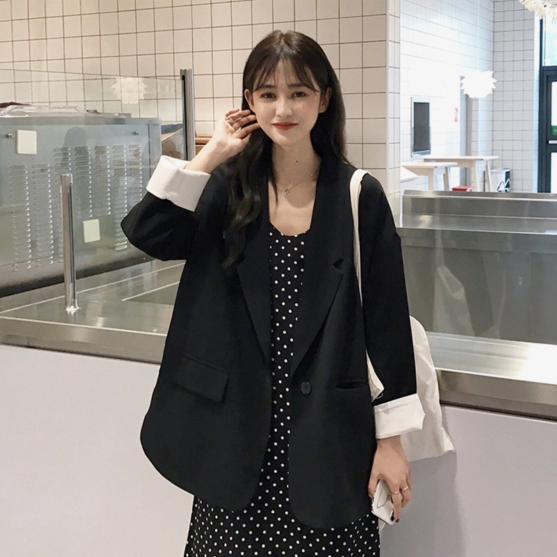 Áo vest nữ blazer KHÀN màu đen tà bầu basic áo khoác công sở tay dài 1 lớp  phong cách Hàn Quốc - Áo vest, blazer nữ | ThờiTrangNữ.vn