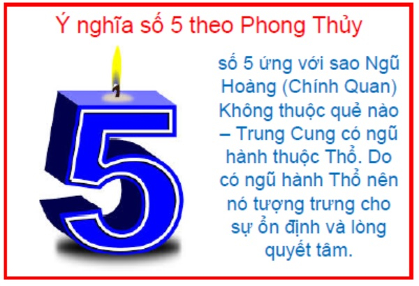 Ý Nghĩa Của Số 5 Trong Phong Thủy