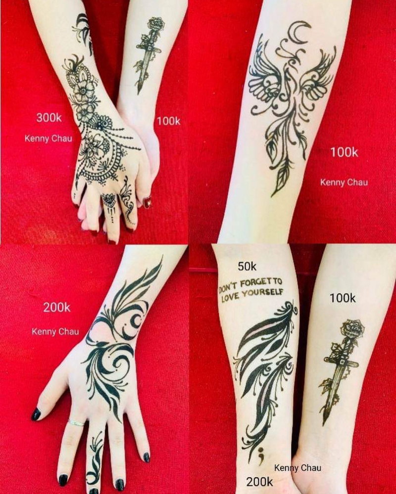 Ngọc Henna Tattoo - Vẽ Henna giả săm nghệ thuật . Hình săm tạm thời