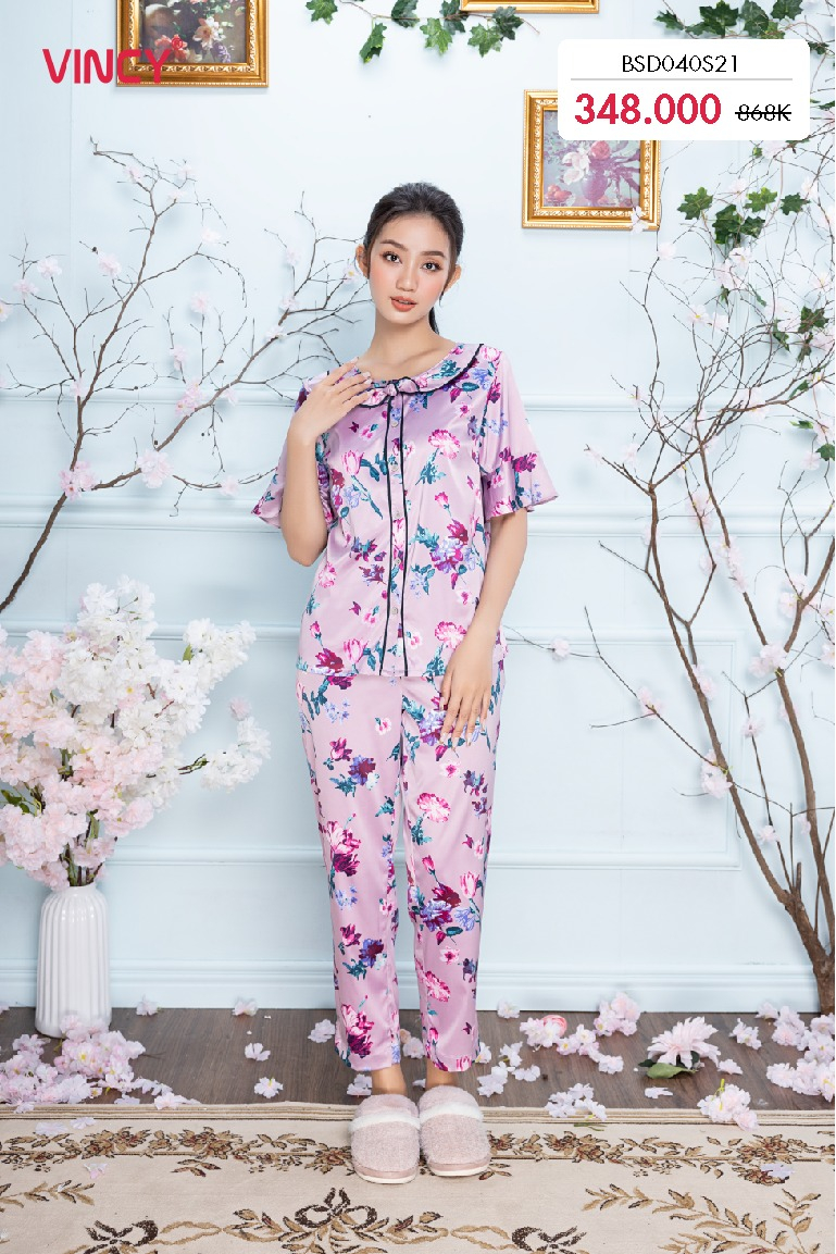 Mua Đồ Bộ Nữ ❤??FREESHIP❤?? Bộ Đồ Ngủ Lụa pijama cộc tay mặc nhà cute hoạt  hình họa tiết dễ thương BN23 - Yeep