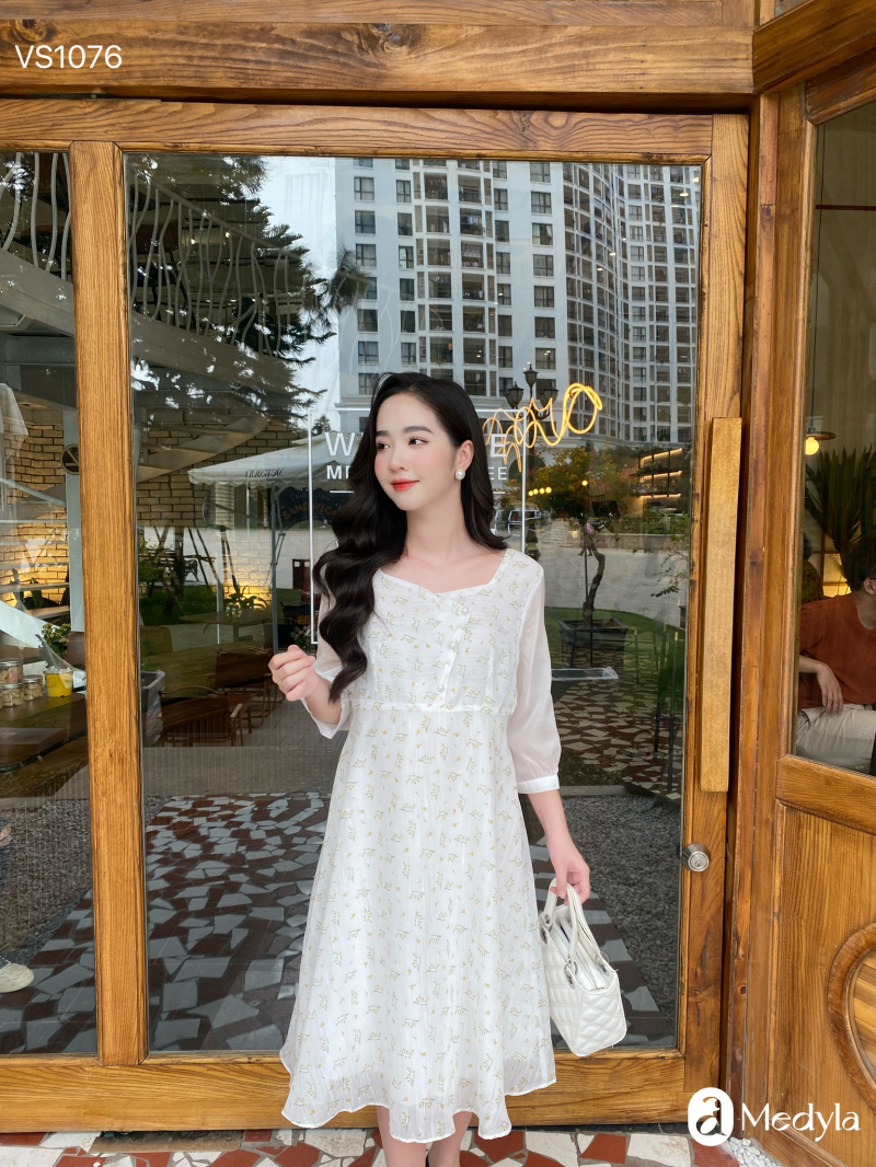 Đầm Bầu Váy Bầu Công Sở Mùa Hè Dáng Babydoll Xinh Xắn Họa Tiết Hoa Nhí Dễ  Thương Đi Chơi Đi Biển HD2903 Honey Mommy | Shopee Việt Nam
