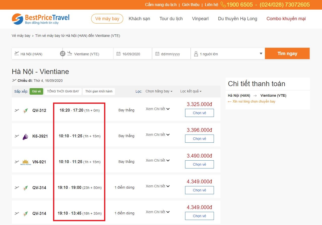 CHUYẾN BAY TỪ LÀO ĐI HÀ NỘI HÔM NAY CÓ NHIỀU ƯU ĐÃI