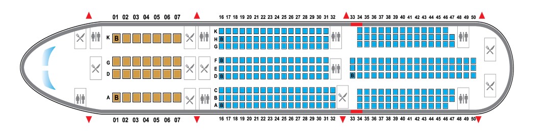 Airbus 350 схема салона