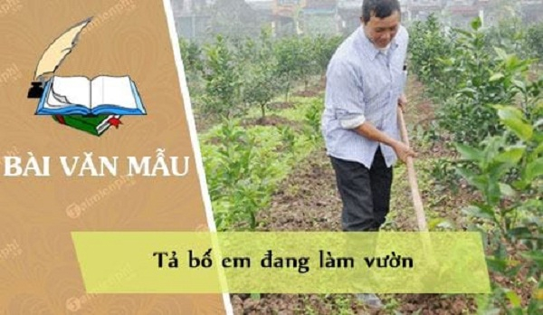 Miêu Tả Bố Em Đang Làm Vườn