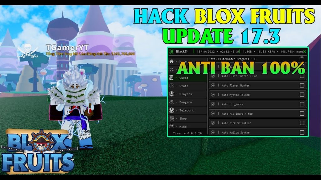 Hướng dẫn Hack Blox Fruit APK V30, Hack Update 20 (Auto Farm) mới nhất