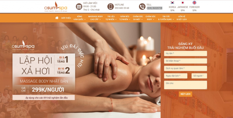 Top 11 Địa điểm massage body hàng đầu tại Hà Nội