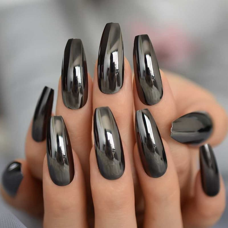 Bột tráng gương màu đen trang trí móng tay | Lazada.vn