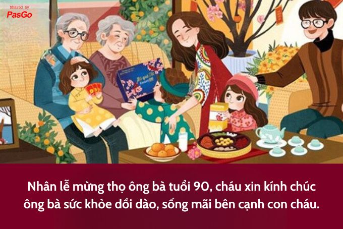 Chúc mừng thọ ông bà, bố mẹ, và người cao tuổi - Hạnh phúc ngập tràn càng chúc càng thọ!