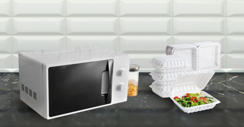 Có được dùng khay xốp đựng thực phẩm rã đông trong lò vi sóng không?