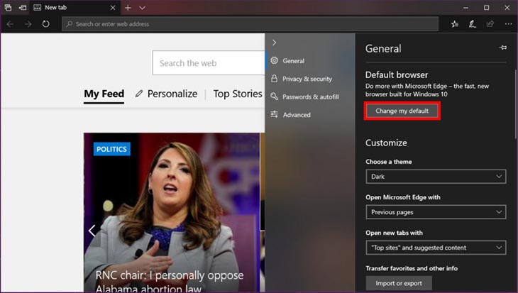 “Túi Sách” 5 Phương Pháp Đơn Giản để Đổi Trình Duyệt Mặc Định trên Windows 10