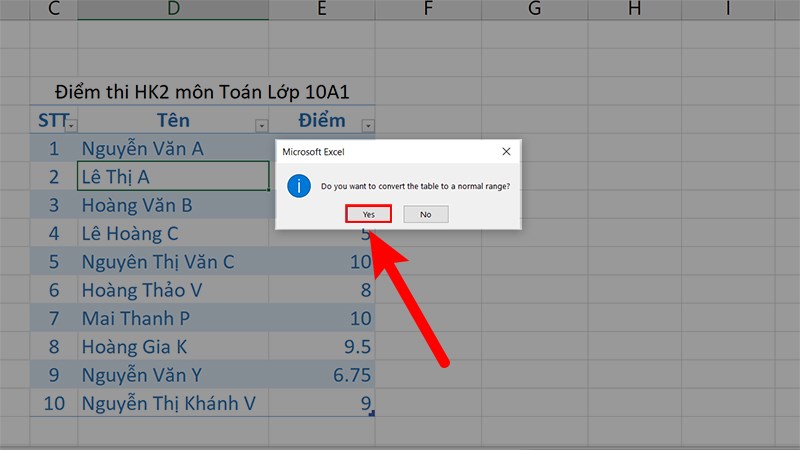 4 phương tiện xoá bảng, thay đổi định dạng bảng trong Excel dễ dàng nhất