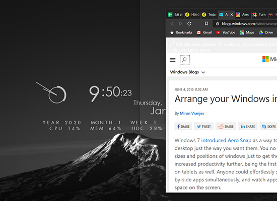 Hướng dẫn bật/tắt Aero Snap trên Windows 10 - Mytour