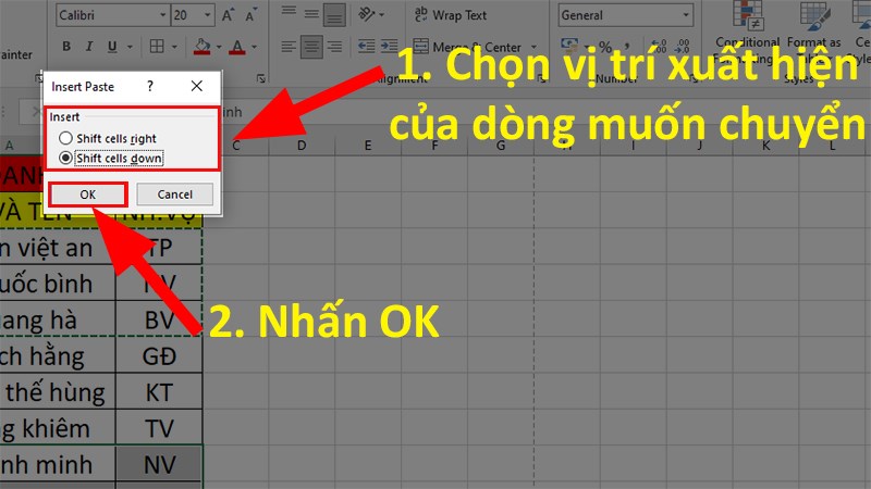 Bí quyết di chuyển cột, dòng trong Excel một cách linh hoạt và hiệu quả