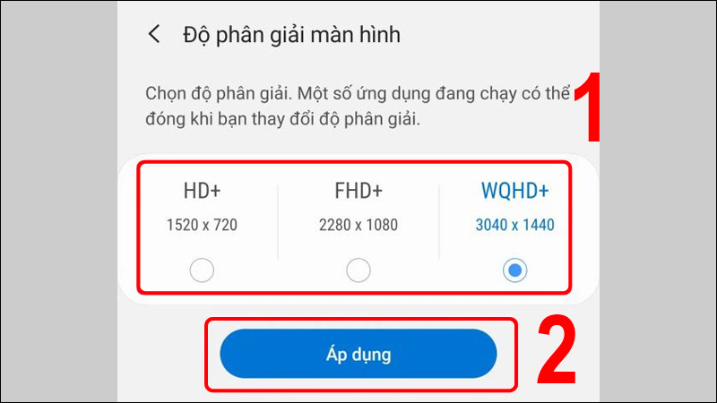 Hướng dẫn điều chỉnh độ phân giải màn hình trên điện thoại Samsung dễ dàng