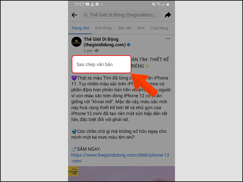 Sao chép bài viết trên Facebook từ điện thoại, máy tính