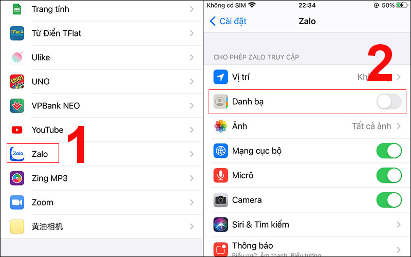 Hướng dẫn tắt quyền truy cập danh bạ và xóa cập nhật Zalo một cách hiệu quả