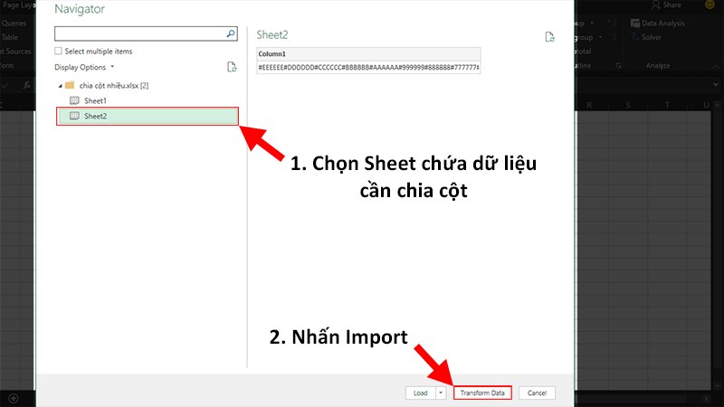 Phương pháp chia cột trong Excel một cách đơn giản và sinh động