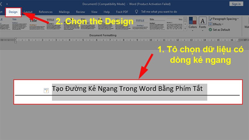 3 phương pháp tạo đường kẻ, dòng kẻ ngang trong Word một cách nhanh chóng