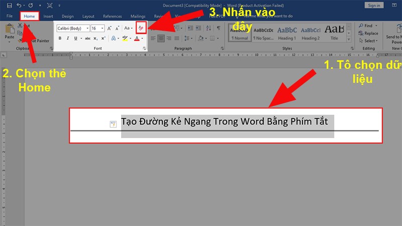 3 phương pháp tạo đường kẻ, dòng kẻ ngang trong Word một cách nhanh chóng