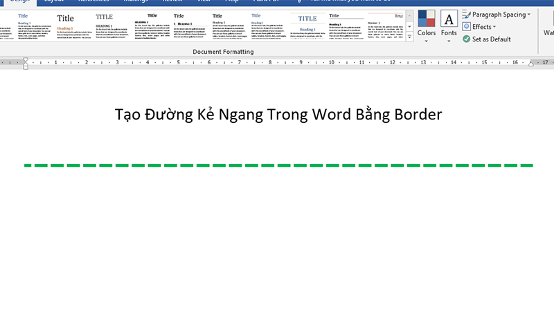 3 phương pháp tạo đường kẻ, dòng kẻ ngang trong Word một cách nhanh chóng