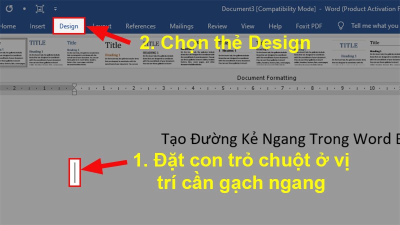 3 phương pháp tạo đường kẻ, dòng kẻ ngang trong Word một cách nhanh chóng