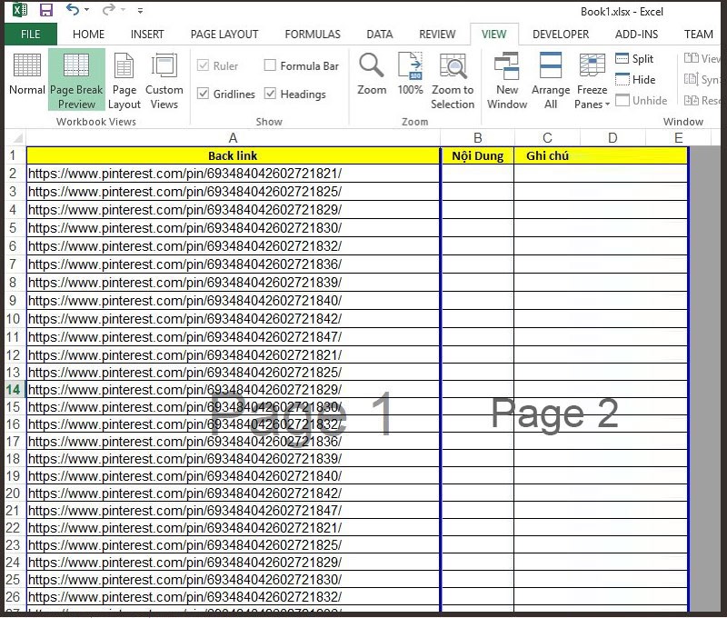Bí quyết đơn giản: Bỏ, ngắt trang, chia 1 trang thành 2 trong Excel