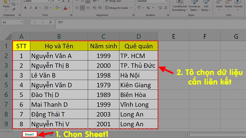 Kết Nối Dữ Liệu, Liên Kết Dữ Liệu Giữa 2 Sheet Trong Excel Nhanh Chóng